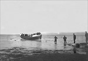 Crewmen: Lifeboat and crewmen at Appledore, Devon