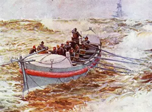 Lifeboat: Lifeboat to the rescue in a rough sea