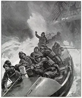 Lifeboat: Lifeboat Rescuing from Wreck 1895