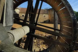 Guyot: Lifting gear, Chateau de Guedelon, Treigny, Burgundy, France