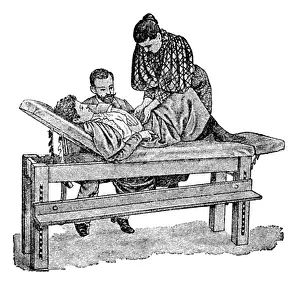 Examinations: Lifting of the womb after displacement, lowering or prolapse