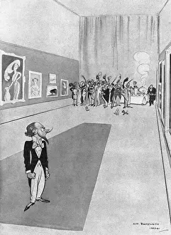 Indignant: Light Refreshments, the Private View by H. M. Bateman