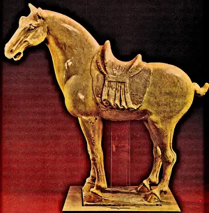 Vigorous: Light-Yellow Glazed Horse
