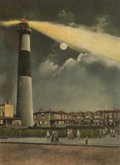 Moonlit: Lighthouse. Atlantic City