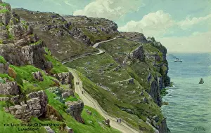 Orme: Lighthouse, Great Orme's Head, Llandudno, Conwy, Wales