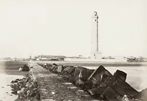 Watercraft: Lighthouse Port Said, Egypt, Suez Canal