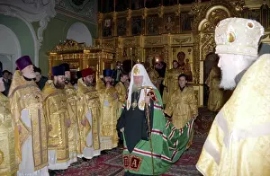 Patriarch: Lighting of Epiphany Cathedral in Moscow