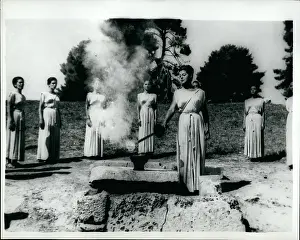 Priestess: Lighting the Olympic Torch, Olympia, Greece