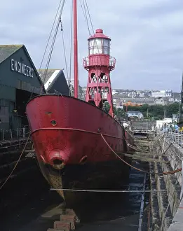 Lightship: Lightship in dry dock, Cornwall