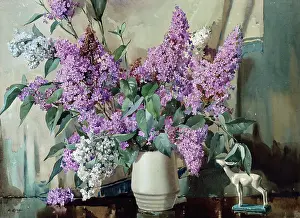 Lilacs: Lilacs - with ceramic deer