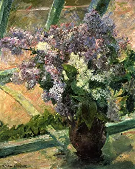Lilac: Lilacs in a Window, by Cassatt