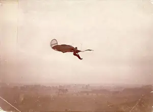 Lilienthal gliding from an artificial hill