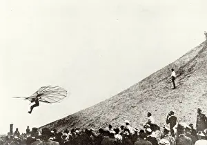 Lilienthal: Lilienthal gliding from an artificial hill