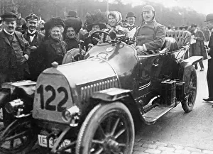 Herself: Lilli Sternberg at the steering wheel of an Opel, 1910