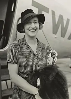 Blacklist: Lillian Hellman, in front of a TWA plane after