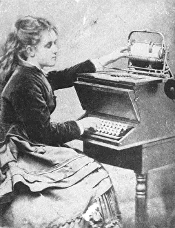 Typing: Lillian Sholes, The First Typist, 1872