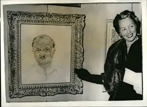 Underage: Lily De Pinaeff with portrait of Andre Le Troquer