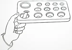 Removing: Limousin's cachet board, showing method of removing