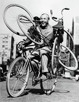 Stedman: Lincolm Stedman handling four bicycles