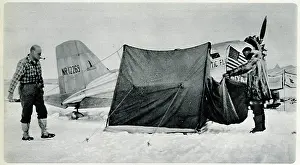 Kenyon: Lincoln Ellsworth and pilot making preparations