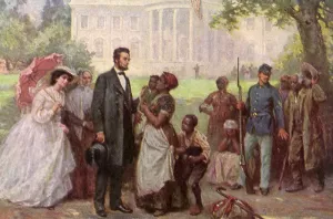 Freed: Lincoln with Freed Slaves