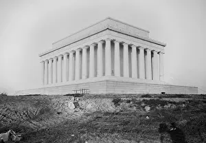 Under Construction: Lincoln Memorial, construction site, c. 1920. The