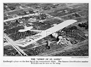 Mineola: LINDBERGH FLIGHT PHOTO