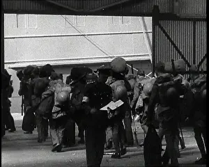 Dockside: A Line of British Expeditionary Soldiers at