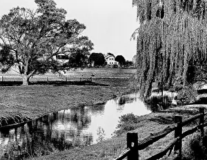 Line Tone Of Farm Scene With Farmer