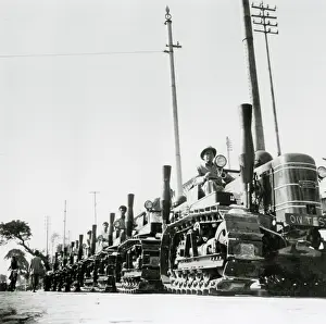 Watney: Line of tractors ?on test? - Marshall & Sons