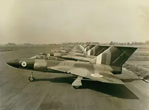 Valence: Line-up of development Gloster Javelins at Moreton Valence