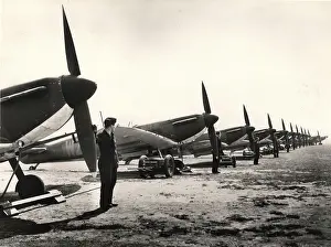 A line-up of Supermarine Spitfire Is