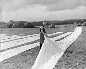 Linens: Linens hung out to dry