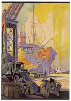 Dockers: LINER IN HARBOUR
