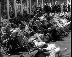 Deckchairs: Lines of Men and Women Sitting in Deckchairs