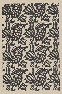 Linocuts: Linocut, Nuts and Leaves Pattern