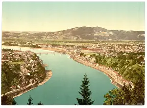 Linz: Lintz (i.e. Linz), general view, Upper Austria, Austro-Hung