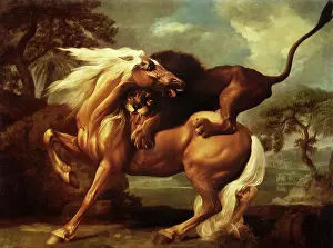 1762: Lion Attacking Horse, by Stubbs