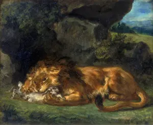 Regarded: Lion Devouring a Rabbit Artist: Eugene Delacroix