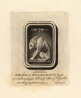 John Spilsbury: Lion and Egyptian scarab beetle