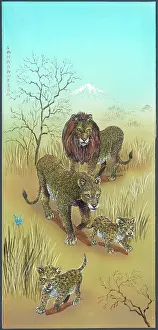 Samaraweera: Lion and lioness with two cubs