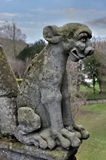 Scarron: Lion sculpture, Chateau de Maintenon, Eure-et-Loir, France