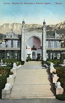Alupka: Lion Terrace, Alupka (Vorontsov) Palace, Crimea, Ukraine