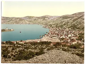 Lissa: Lissa, from the west, Dalmatia, Austro-Hungary
