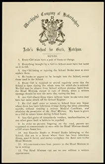 Haberdashers: LIST OF SCHOOL RULES