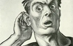 Cupping: Listening man