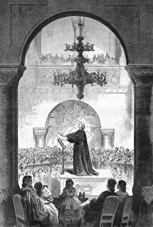 Liszt: Liszt conducting at Pest, 1856