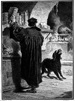 Hecht: literature, Faust I, 3rd scene, Study, scene