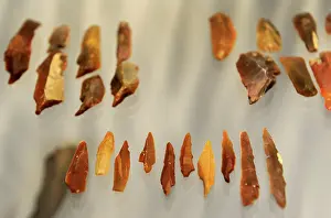 Mesolithic: Lithic industry. Tools used by reindeer hunters. Solbjerg, L
