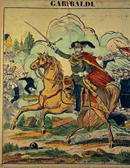 Bertarelli: Lithograph depicting Giuseppe Garibaldi, formerly